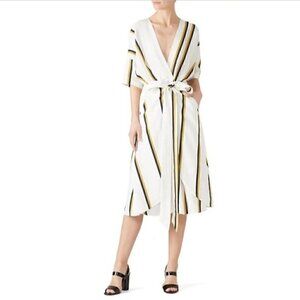 SANCIA MIDI DRESS LINEN Stripe